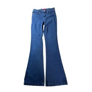 Lilly Pulitzer Size 8 Flare Jeans Stretch Denim Blue Pants